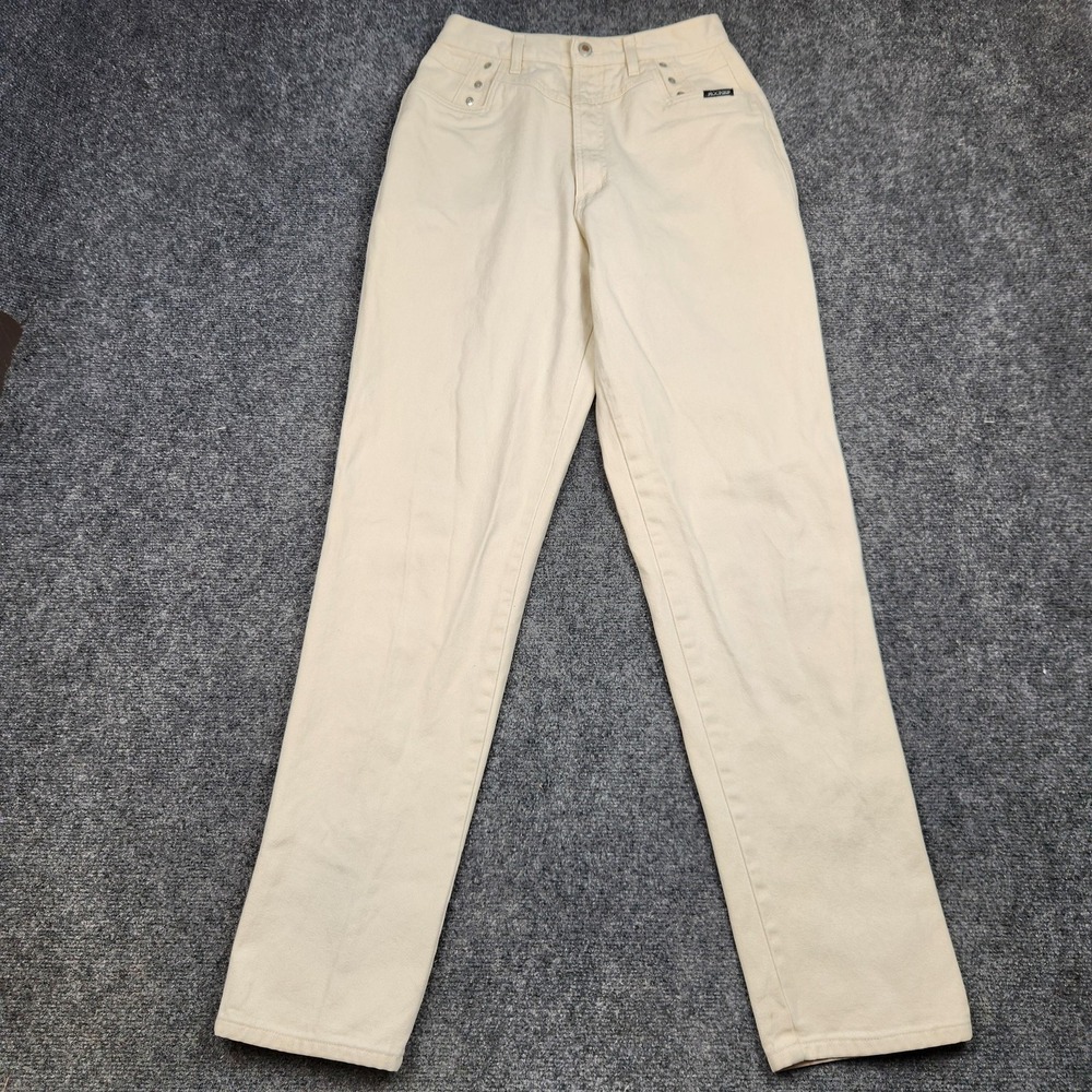 Women’s Cream High-Rise Straight Jeans